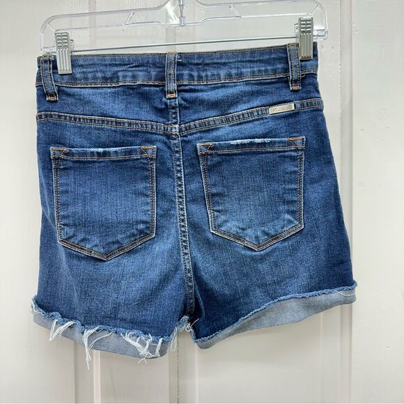 Kancan button fly raw hem denim jean shorts women's small - Picture 2 of 4